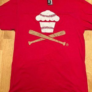 Johnny Cupcakes JC logo baseball tee shirt, medium